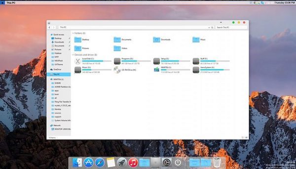 get mac taskbar for windows 10